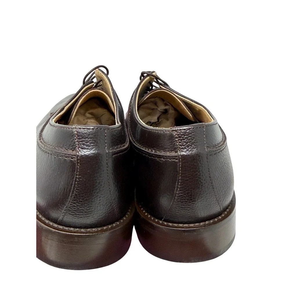 ET Wright Dark Chocolate Brown Pebble Leather Derby Shoes‎ 12 AA